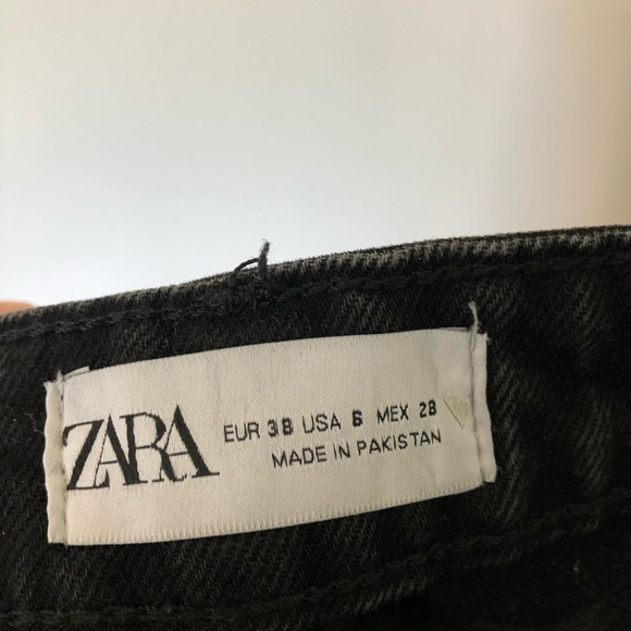 Zara Dad Jeans Black Button Fly 6 - Picture 5 of 5